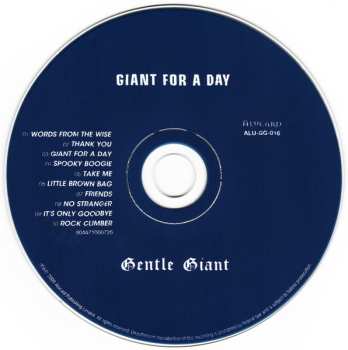 CD Gentle Giant: Giant For A Day!