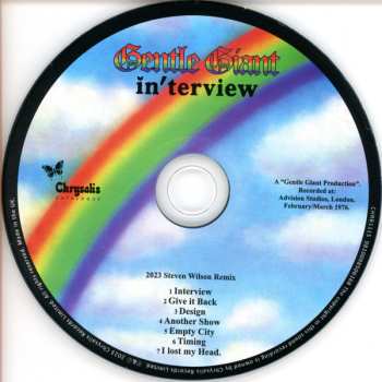 CD/Blu-ray Gentle Giant: In'terview