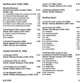 CD Joseph Horovitz: Songs