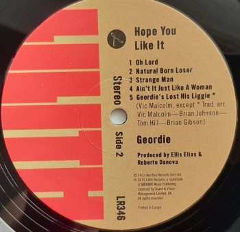 LP/CD Geordie: Hope You Like It