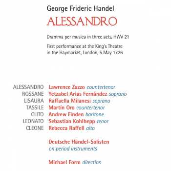 3CD Georg Friedrich Händel: Alessandro