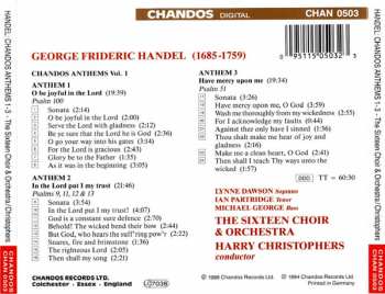 CD Georg Friedrich Händel: Chandos Anthems Volume 1 Nos. 1, 2 & 3