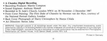 CD Georg Friedrich Händel: Chandos Anthems Volume 1 Nos. 1, 2 & 3