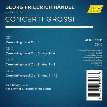 4CD/Box Set Georg Friedrich Händel: Concerti Grossi Op. 3 & 6 (Complete)