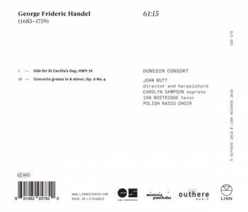CD Georg Friedrich Händel: Ode For St Cecilia's Day 