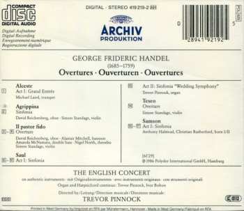 CD Georg Friedrich Händel: Overtures (Agrippina • Alceste • Il Pastor Fido • Samson • Saul • Teseo)