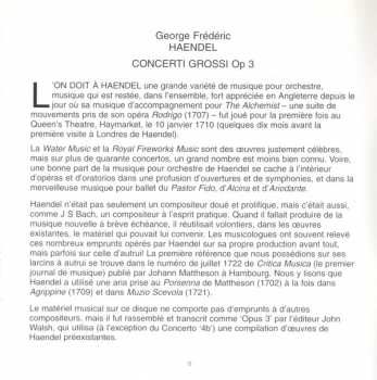 CD Georg Friedrich Händel: Six Concerti Grossi Op. 3