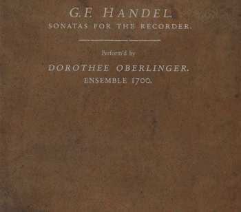 SACD Georg Friedrich Händel: Sonaten Für Blockflöte & Bc