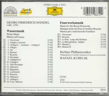CD Berliner Philharmoniker: Water Music / Music For The Royal Fireworks