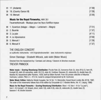 CD Georg Friedrich Händel: Water Music / Music For The Royal Fireworks