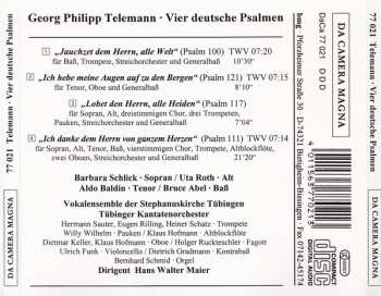 CD Georg Philipp Telemann: Vier Deutsche Psalmen