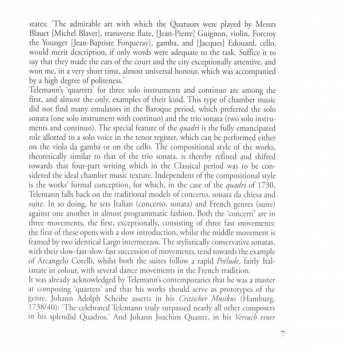 CD Georg Philipp Telemann: Quatuors Parisiens