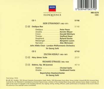 2CD Igor Stravinsky: Oedipus Rex / Háry János Suite / Elektra (Scenes)