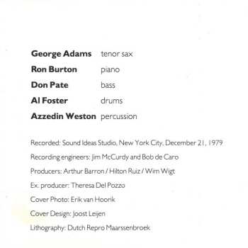 CD George Adams Quintet: Paradise Space Shuttle