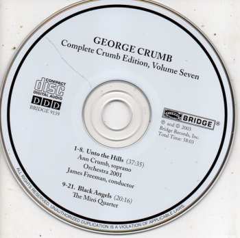 CD George Crumb: Unto The Hills / Black Angels