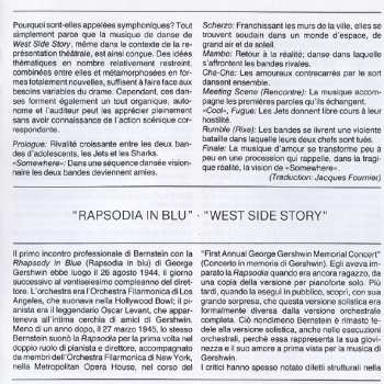 CD Leonard Bernstein: Rhapsody In Blue · West Side Story: Symphonic Dances