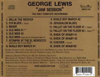 CD George Lewis: "Jam Session" The Only Complete Recordings