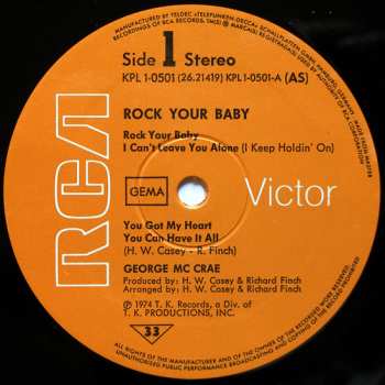 LP George McCrae: Rock Your Baby