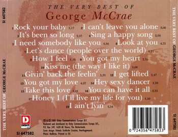 CD George McCrae: The Very Best Of George McCrae