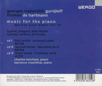 3CD Georges Ivanovitch Gurdjieff: Music For The Piano Volume III: Hymns, Prayers, And Rituals 