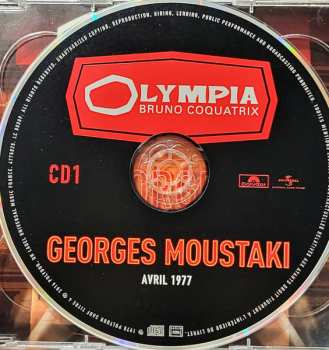 2CD Georges Moustaki: Olympia, Avril 1977 (Concert Intégral)