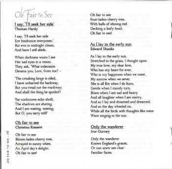 CD James Gilchrist: Oh Fair To See - Song Cycles For Tenor & Piano By Gerald Finzi