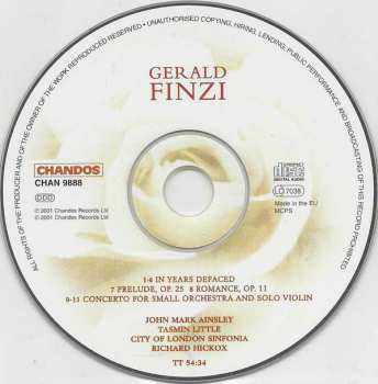 CD City Of London Sinfonia: Violin Concerto • In Years Defaced • Prelude • Romance