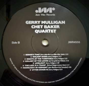 LP Gerry Mulligan Quartet: Gerry Mulligan-Chet Baker Quartet LTD