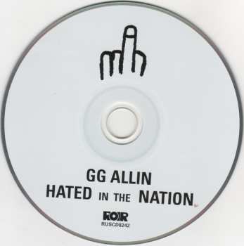 CD GG Allin: Hated In The Nation