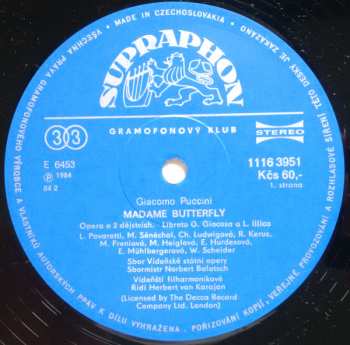 3LP/Box Set Giacomo Puccini: Madame Butterfly (3xLP + BOX + BOOKLET)