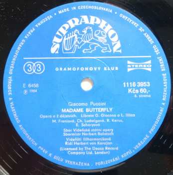 3LP/Box Set Giacomo Puccini: Madame Butterfly (3xLP + BOX + BOOKLET)