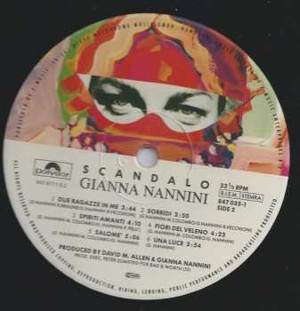 LP Gianna Nannini: Scandalo