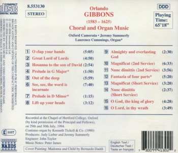 CD Orlando Gibbons: Choral And Organ Music