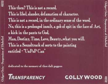 CD Gidget Gein: Suspension Of Disbelief