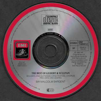 CD Sir Malcolm Sargent: The Best Of Gilbert & Sullivan: Songs And Choruses From The Mikado / The Gondoliers / The Pirates Of Penzance / HMS Pinafore / Iolanthe