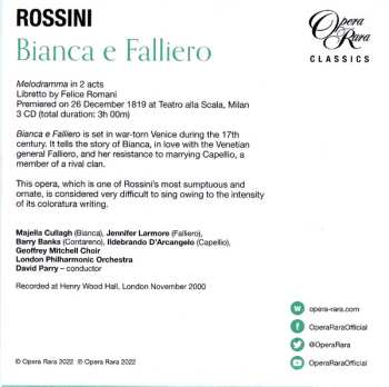 8CD Gioacchino Rossini: Ermione - La Donna Del Lago - Bianca E Falliero. Three Complete Operas LTD