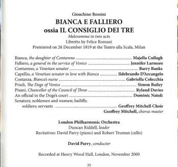 8CD Gioacchino Rossini: Ermione - La Donna Del Lago - Bianca E Falliero. Three Complete Operas LTD