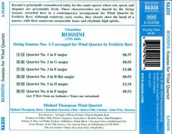 CD Gioacchino Rossini: Sonatas For Wind Quartet