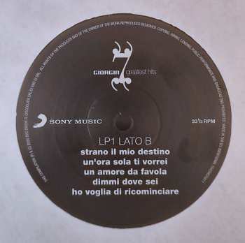 2LP Giorgia: Greatest Hits (Le Cose Non Vanno Mai Come Credi) LTD
