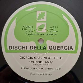 LP Giorgio Gaslini Octet: Monodrama
