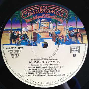 LP Giorgio Moroder: Midnight Express (Music From The Original Motion Picture Soundtrack)