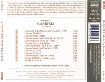 CD Giovanni Gabrieli: Gabrieli - Music For Brass Volume 3