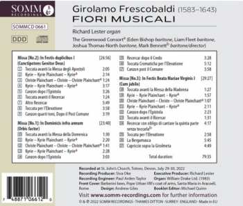 CD Girolamo Frescobaldi: Fiori Musicali - Organ Masses