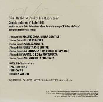 2CD/DVD Giuni Russo: Jazz A Casa di Ida Rubinstein 