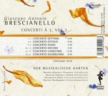 CD Giuseppe Antonio Brescianello: Concerti À 3, Vol.2
