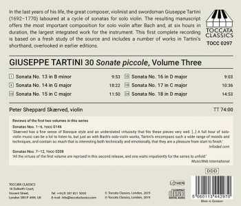CD Giuseppe Tartini: 30 Sonate Piccole For Solo Violin, Volume Three: Sonatas Nos. 13-18