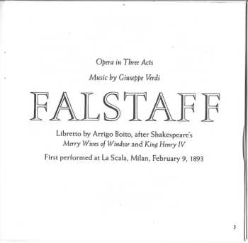2CD/Box Set Giuseppe Verdi: Falstaff