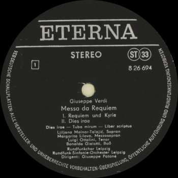 2LP Giuseppe Verdi: Verdi Messa Da Requiem