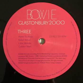 3LP David Bowie: Glastonbury 2000