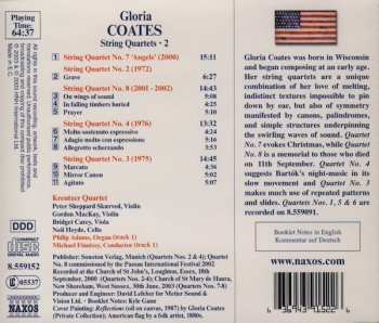 CD Gloria Coates: String Quartets Nos. 2, 3, 4, 7 And 8